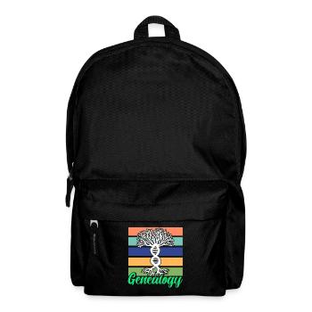 Stammbaum Genealogie Familiengeschichte Geschenk - Rucksack - Schwarz - Vorne
