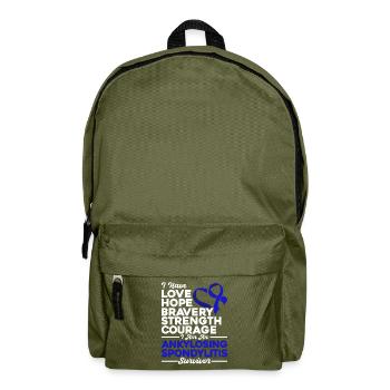 Spondylarthrite ankylosante Conscience Spondylarthrite ank - Sac à dos - vert olive - Devant
