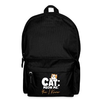Katzen Sprüche Katze Katzen Liebhaber Geschenk - Rucksack - Schwarz - Vorne