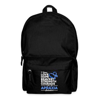 Apraxie Bewusstsein Apraxie Überlebender Blaue - Rucksack - Schwarz - Vorne