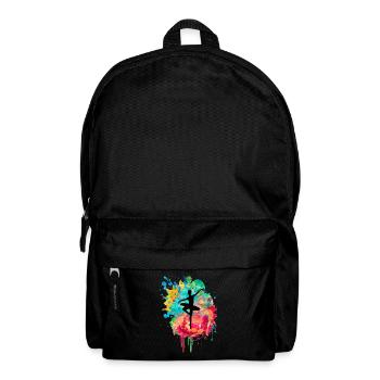 Ballerina in PopArt beim Tanzen - Rucksack - Schwarz - Vorne