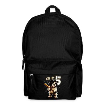 Kinder Geburtstag 5 Jahre - Baseball und Hunde - Rucksack - Schwarz - Vorne