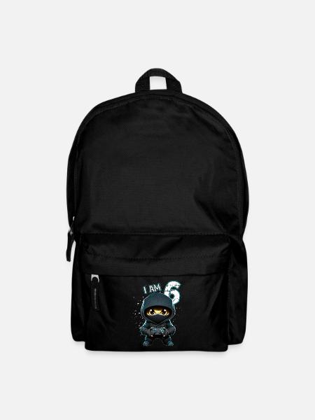 Children birthday 6 years - video games and gamers - Backpack - black