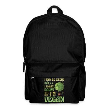 I may be wrong but I highly doubt it I'm Vegan - Backpack - black - Front