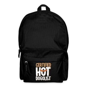 Zertifizierter Hot Dog-Liebhaber Hot Dog Geschenk - Rucksack - Schwarz - Vorne