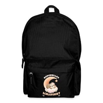 Offizielles Schlafshirt, Faultier, Blumen, Mond - Rucksack - Schwarz - Vorne