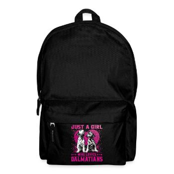 Just a Girl who loves Dalmatians - Rucksack - Schwarz - Vorne