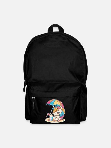 Cute unicorn for kids - Summer Edition - Backpack - black