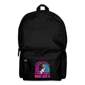 Boxer drôle disant amour - Sac à dos - noir - Devant