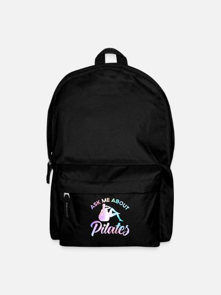 Pilates Frag mich über Pilates Geschenk - Rucksack - Schwarz