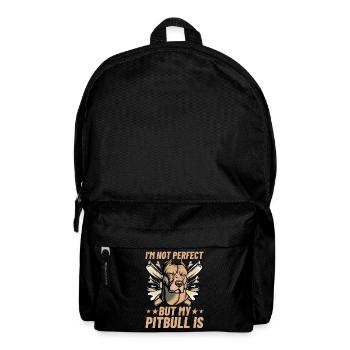 Je ne suis pas parfait mais mon Pitbull l’est - Sac à dos - noir - Devant
