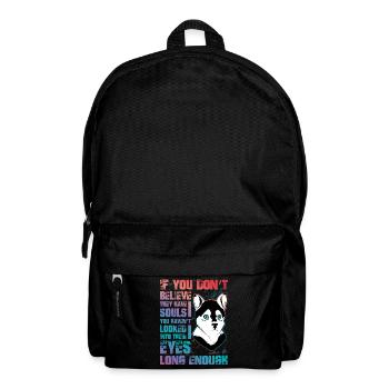Husky Lustiger Spruch - Rucksack - Schwarz - Vorne