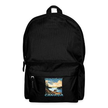 Canada Saskatchewan Northern Lights Holiday Design - Backpack - black - Front