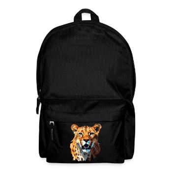 Gepard im Polygon Style - Rucksack - Schwarz - Vorne