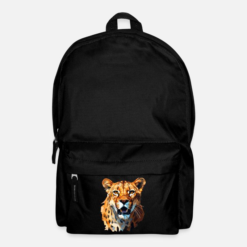 Cheetah in Polygon Style - Backpack - black