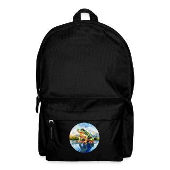 Polygonal frog in the pond - Backpack - black - Front