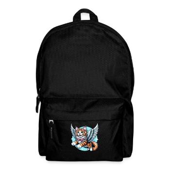Maine Coon Katze Engel Fliegen - Rucksack - Schwarz - Vorne