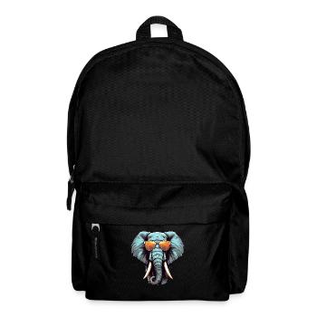 Cooler Afrikanischer Elefant mit Sonnenbrille und - Rucksack - Schwarz - Vorne