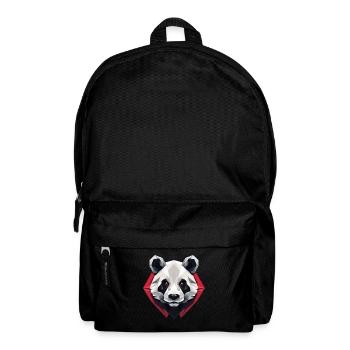 Polygonales Panda Portrait mit Roten Augen - Rucksack - Schwarz - Vorne