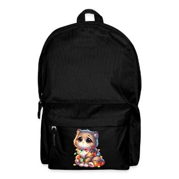 Cute Christmas Cat - Funny - Backpack - black - Front