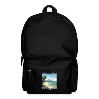White Island Beach Philippines vacation beach - Backpack - black - Front