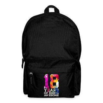 18 ANS D’ÊTRE GÉNIAL 18E ANNIVERSAIRE - Sac à dos - noir - Devant