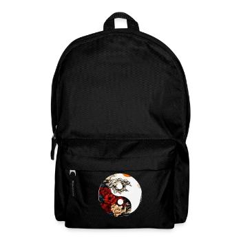 Yin Yang Blume - Rucksack - Schwarz - Vorne