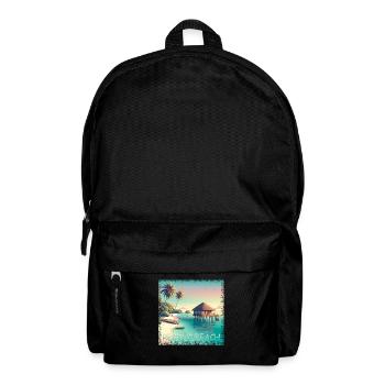 Maldives Reethi Beach – Grunge Holiday Paradise - Backpack - black - Front