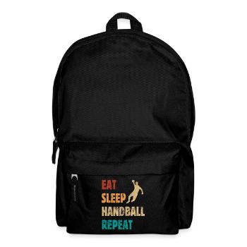 Eat Sleep Handball Repeat - Handballer Saying - Backpack - black - Front