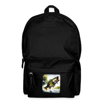 Bass Fish - Backpack - black - Front