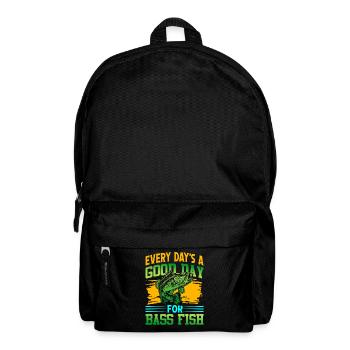 Jeder Tag ist ein guter Tag für Barschfische - Rucksack - Schwarz - Vorne