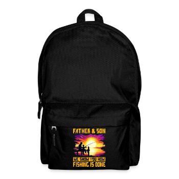 Father & Son we show you how fishing is done - Backpack - black - Front