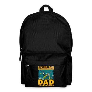 Papa plongeur comme un papa normal mais beaucoup cool - Sac à dos - noir - Devant