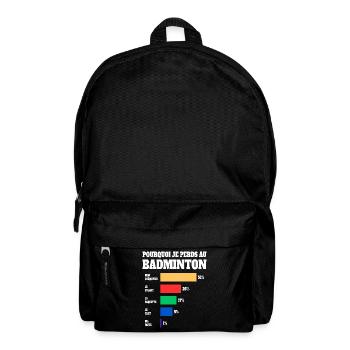 Sport Maillot Humour Joueur Badminton - Sac à dos - noir - Devant