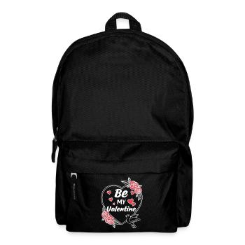 Be my Valentine - Valentine's Day Geschenk - Rucksack - Schwarz - Vorne
