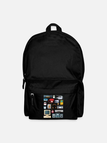 Retro 90er Jahre Geräte - Rucksack - Schwarz