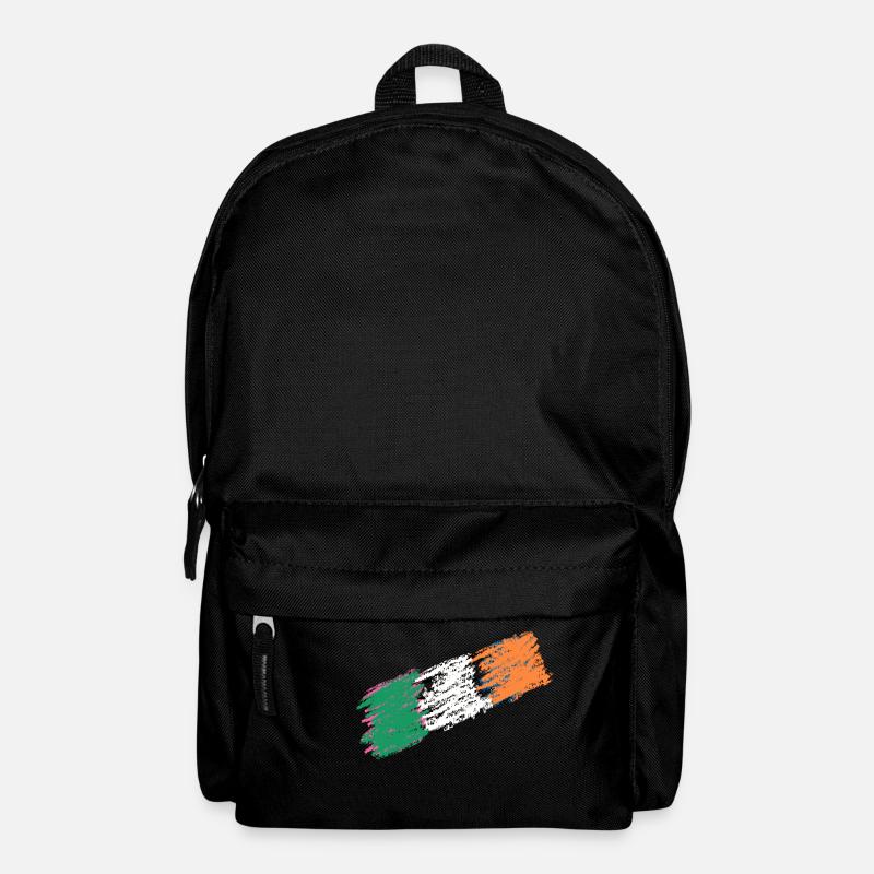 Ireland flag italics - Backpack - black