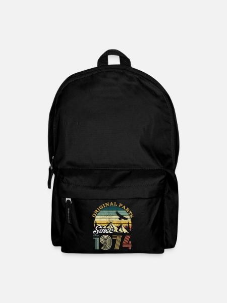Vintage 1974 74 Anniversaire Retro Cadeau Vintage - Sac à dos - noir