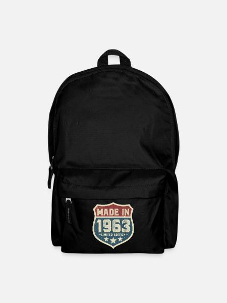 1963 Vintage né anniversaire Vintage cadeau - Sac à dos - noir
