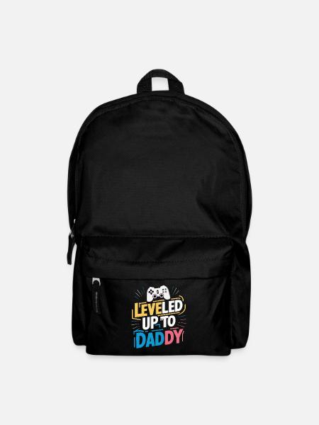 Aufgestuft auf Papa - Rucksack - Schwarz