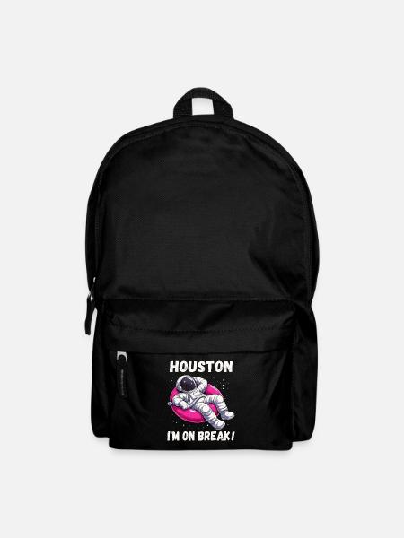 Houston, Ich mach Pause - Entspannter Astronaut - Rucksack - Schwarz