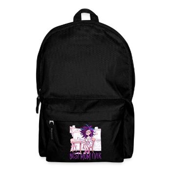 Caricature d’une femme - Meilleure Maman de tous les temps 2 - Sac à dos - noir - Devant