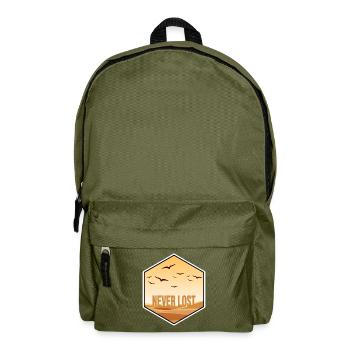 desert sandstorm desert flower LOST sunset - Backpack - olive green - Front