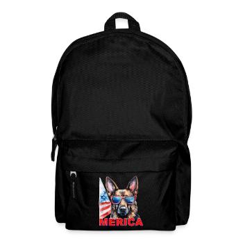 Independence Day 4th of July German Shepherd America - Backpack - black - Front