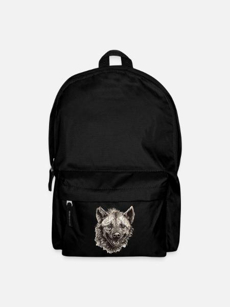 Hyäne Hyänenkopf Wild Afrika Wildnis - Rucksack - Schwarz