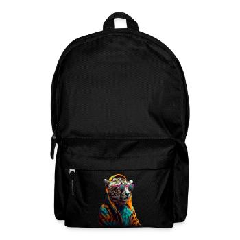 Gepard mit Sonnenbrille Coole Wildkatze Afrika - Rucksack - Schwarz - Vorne
