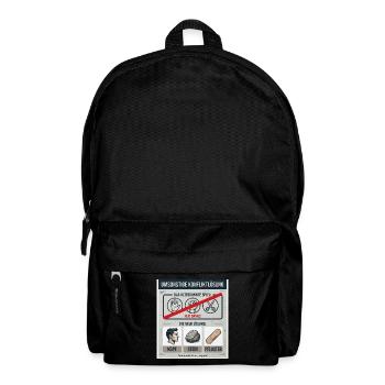 Kopf Stein Pflaster Konfliktlösung - Rucksack - Schwarz - Vorne