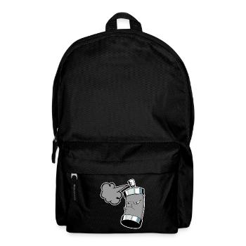 Spraying graffiti spray can with spray - Backpack - black - Front