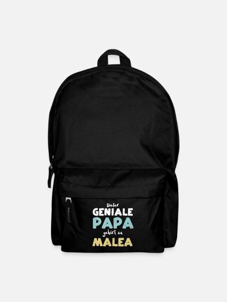 Dieser Geniale Papa Gehört Zu Malea - Rucksack - Schwarz