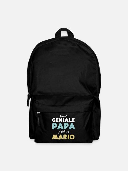 Dieser Geniale Papa Gehört Zu Mario - Rucksack - Schwarz